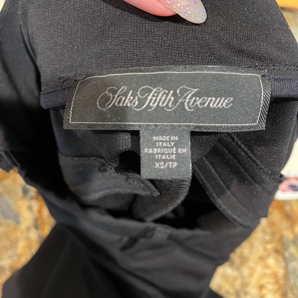 Saks Fifth Avenue black dress pants xs